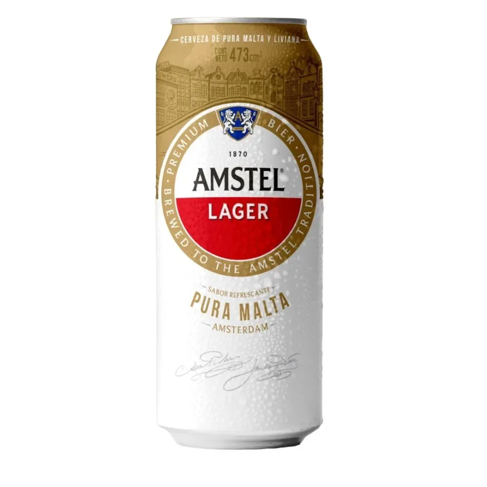 AMSTEL LAGER LATA 473 ML