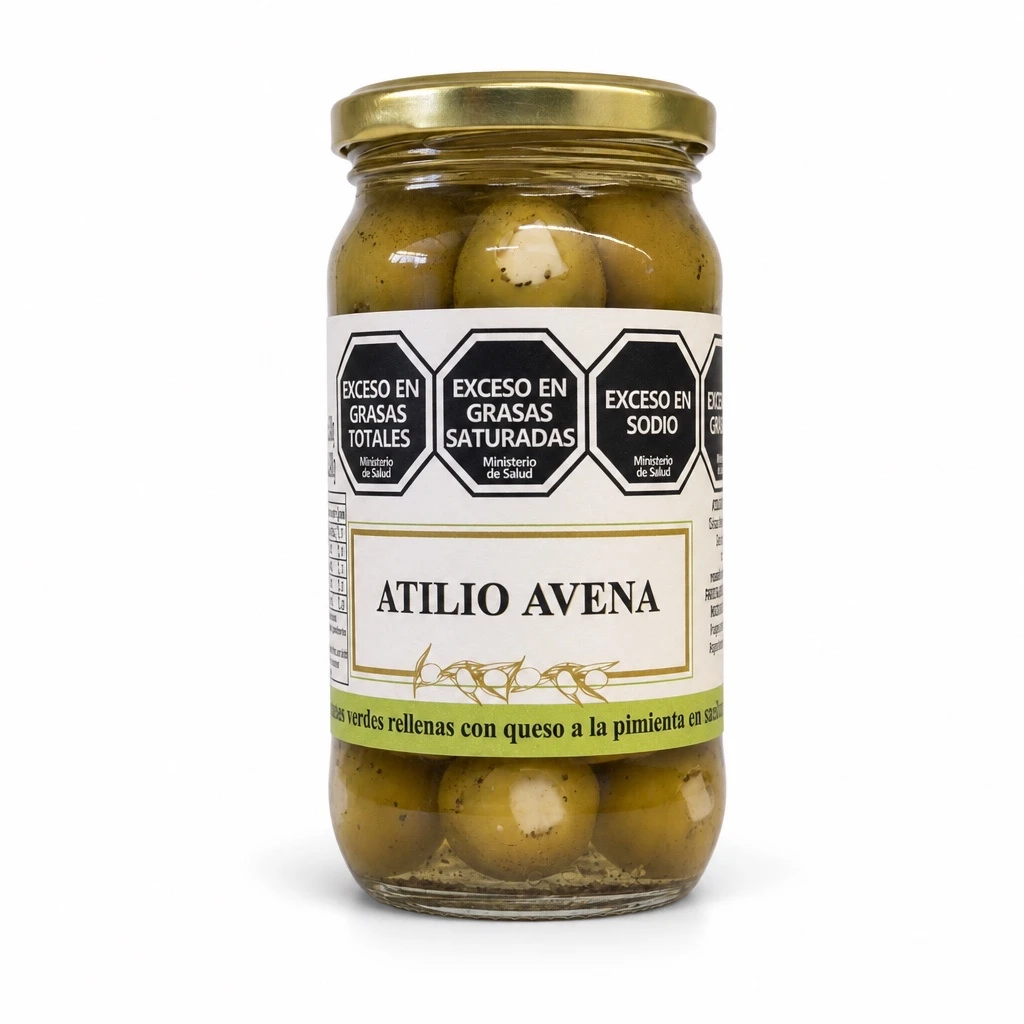 ACEITUNAS VERDES C QUESO A LA PIMIENTA ATILIO AVENA 330GR