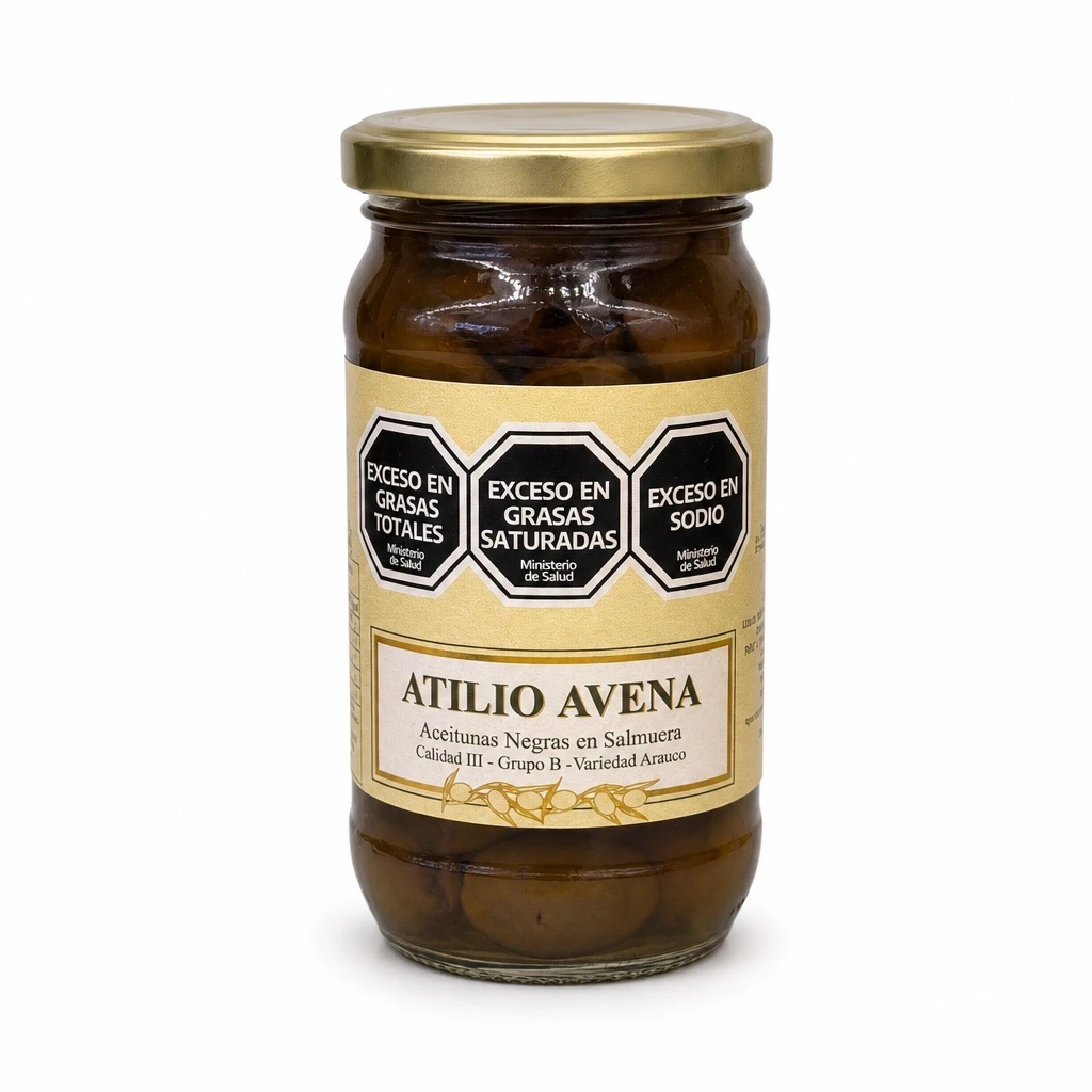 ACEITUNAS NEGRAS EN SALMUERA ATILIO AVENA 330GR