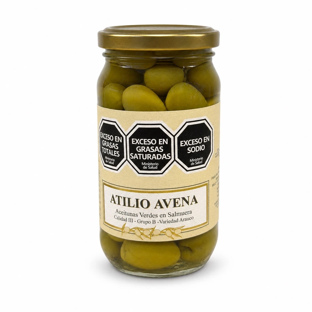 ACEITUNAS VERDES EN SALMUERA ATILIO AVENA 330GR